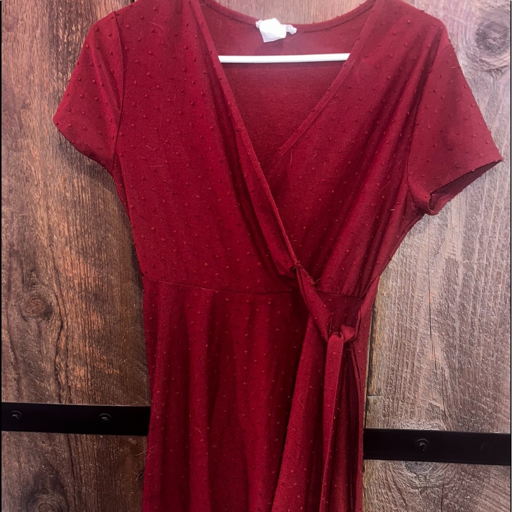 red short dress